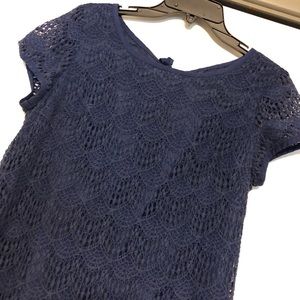 Loft - Navy Lace Dress